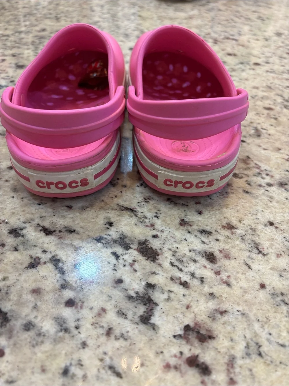 CROCS Kids Pink Slip-On Clogs with Heel Strap